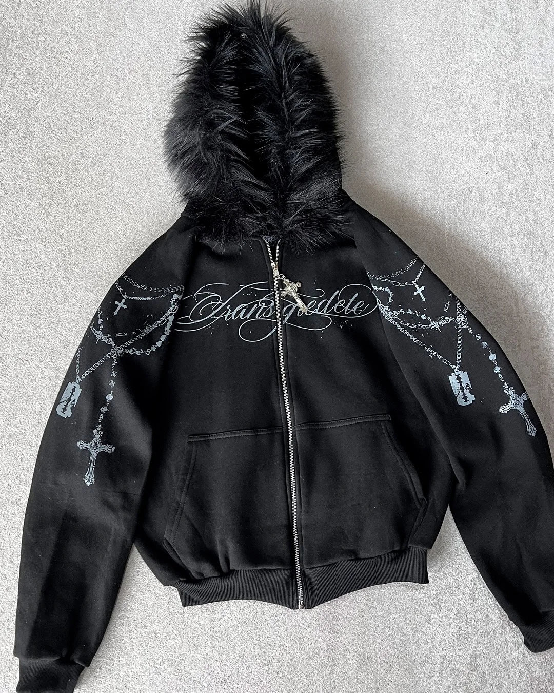 American Double-Sided Plaid Loose Zipper Hoodie Men Y2K New Harajuku Hip-Hop Gothic Couple Casual Joker Sweatshirt Street Wear