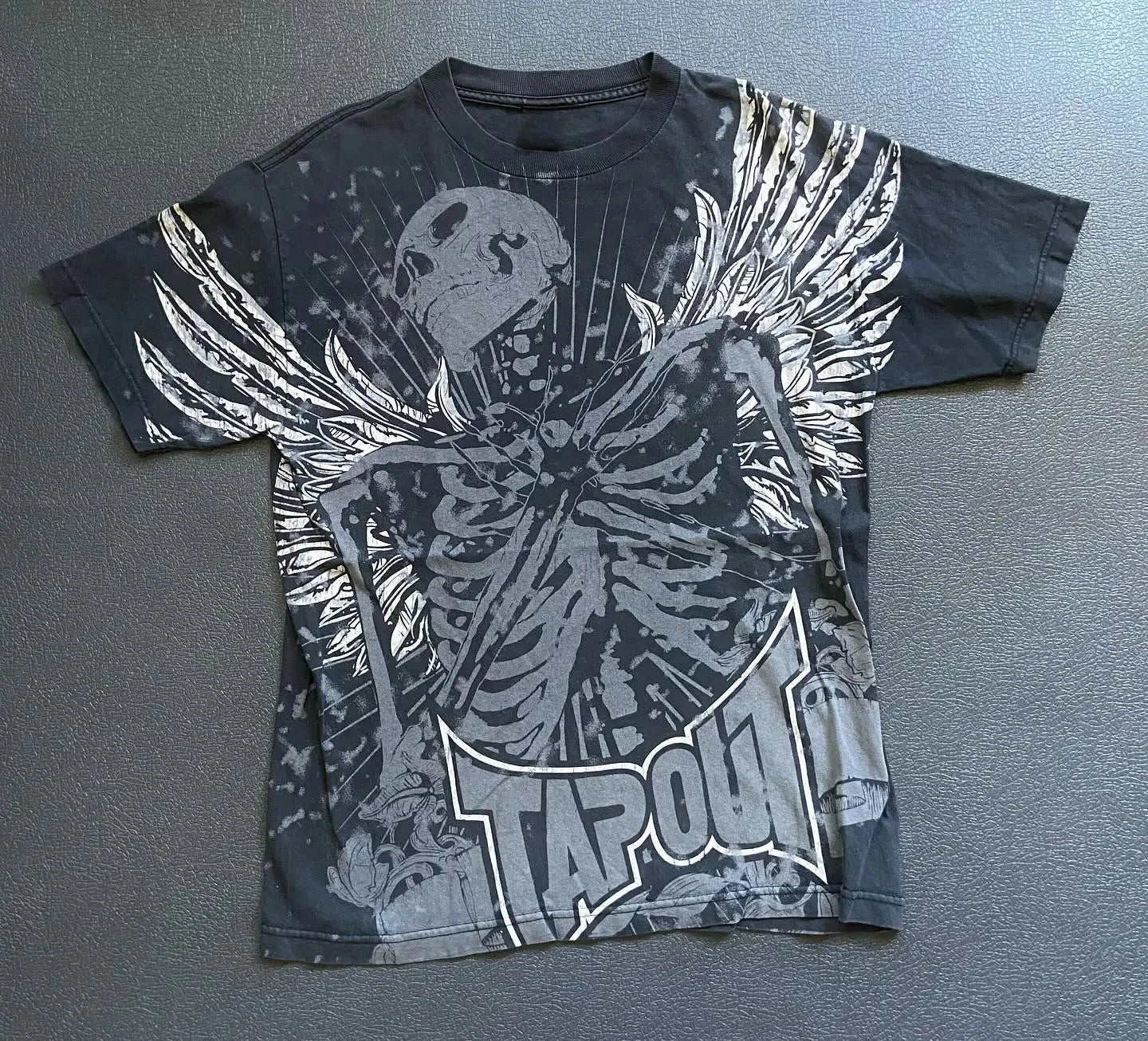 2000s Graphic T Shirts Suffering Skeleton Print Top Y2K Angel Hip Hop Harajuku high steet Plus Size Loose shirt Fashion Clothing