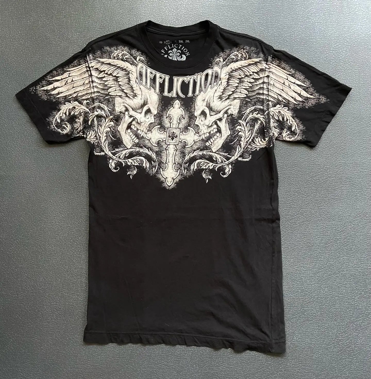 2000s Graphic T Shirts Suffering Skeleton Print Top Y2K Angel Hip Hop Harajuku high steet Plus Size Loose shirt Fashion Clothing