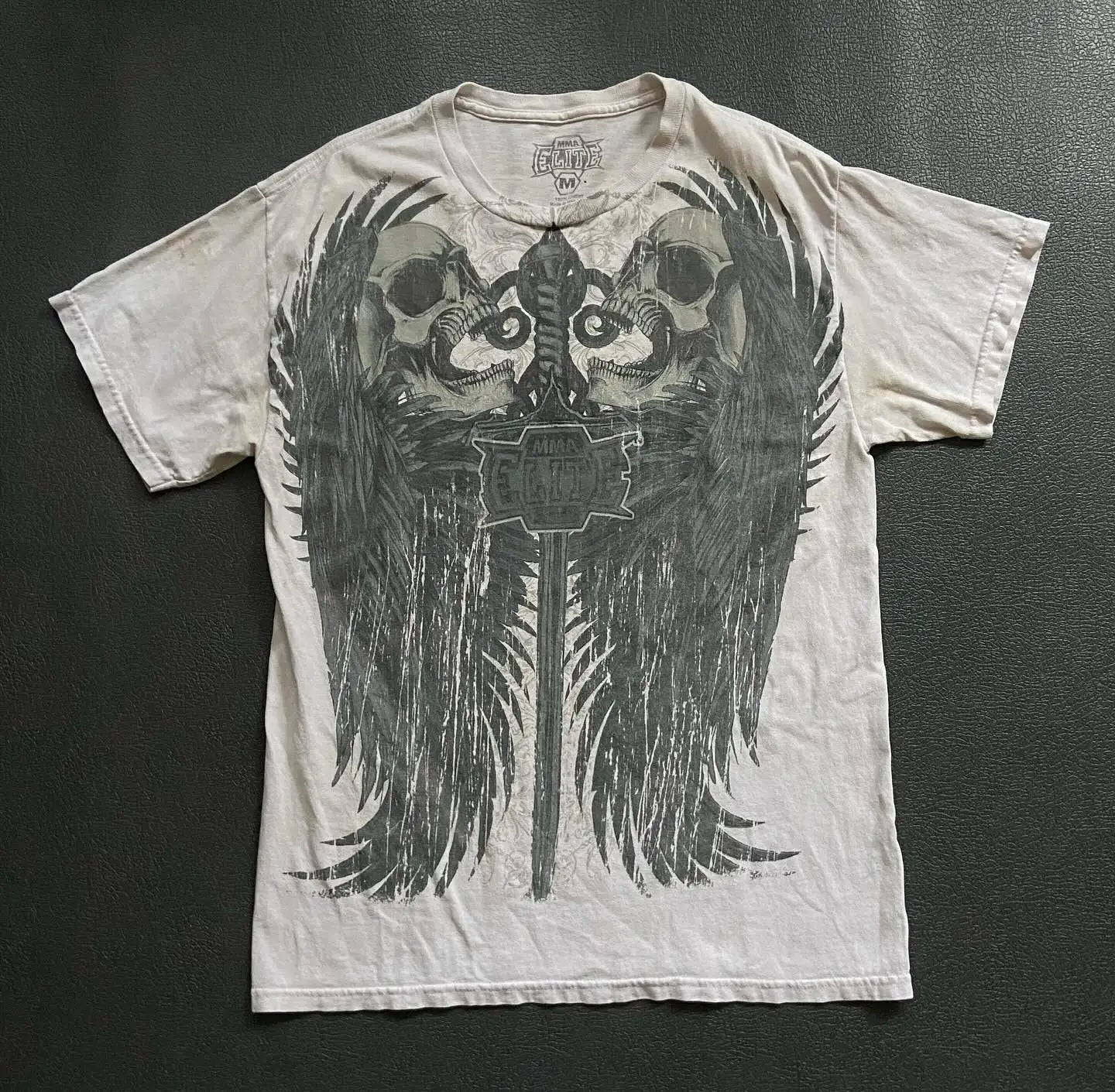 2000s Graphic T Shirts Suffering Skeleton Print Top Y2K Angel Hip Hop Harajuku high steet Plus Size Loose shirt Fashion Clothing