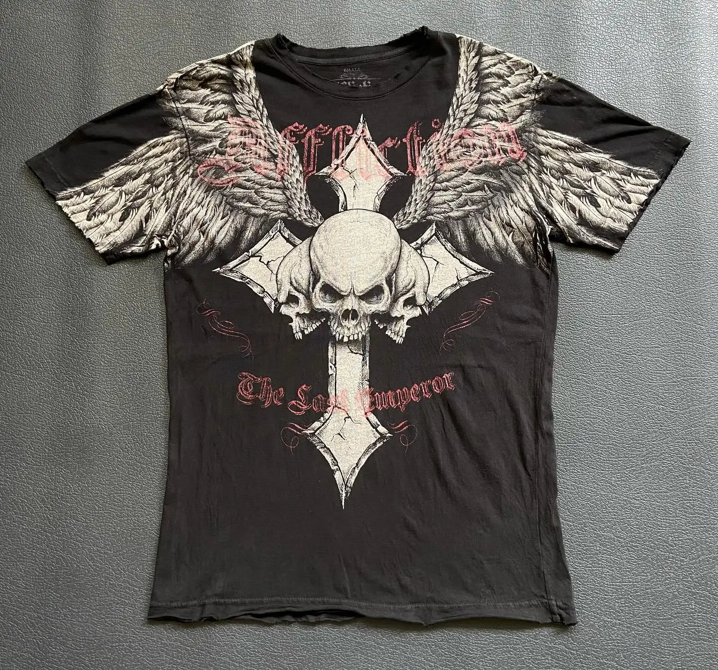 2000s Graphic T Shirts Suffering Skeleton Print Top Y2K Angel Hip Hop Harajuku high steet Plus Size Loose shirt Fashion Clothing