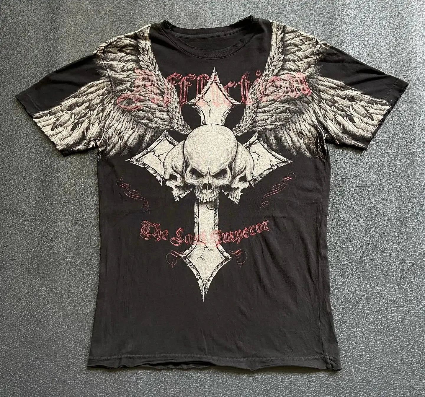 2000s Graphic T Shirts Suffering Skeleton Print Top Y2K Angel Hip Hop Harajuku high steet Plus Size Loose shirt Fashion Clothing
