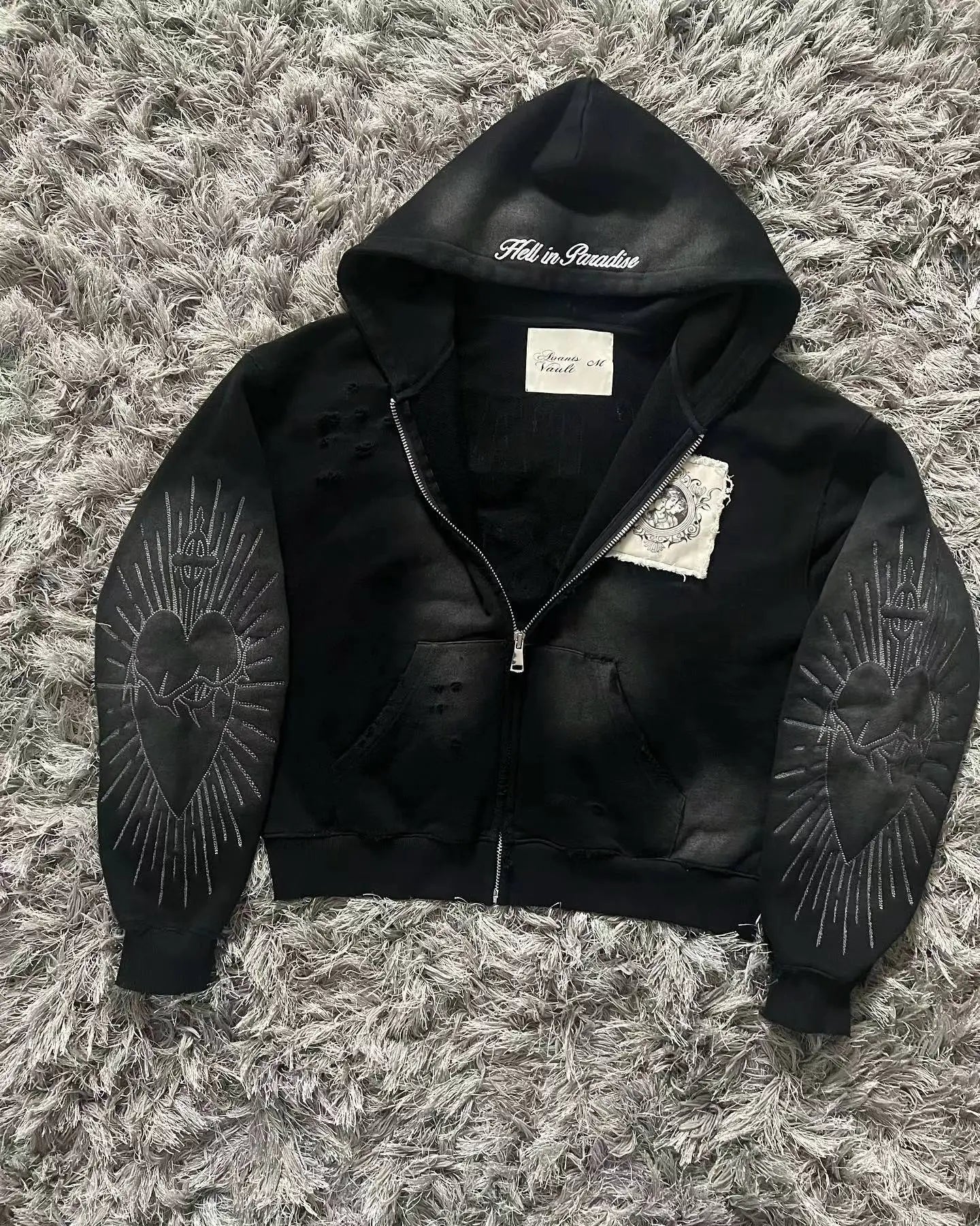 Y2K Harajuku New Fashion Oversized Geometric Print Hooded Sweater Women High Street Vintage Hip Hop Pop Casual Sweater Hoodies