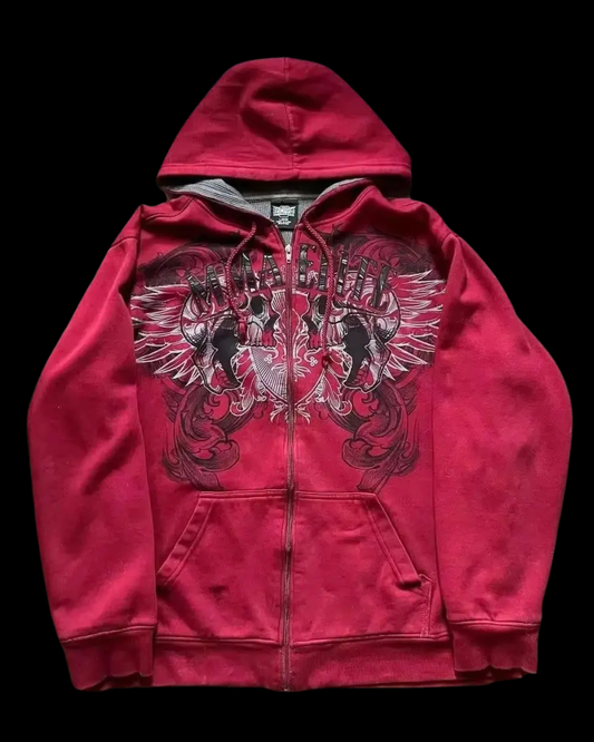 'MAROON' ZIP-UP